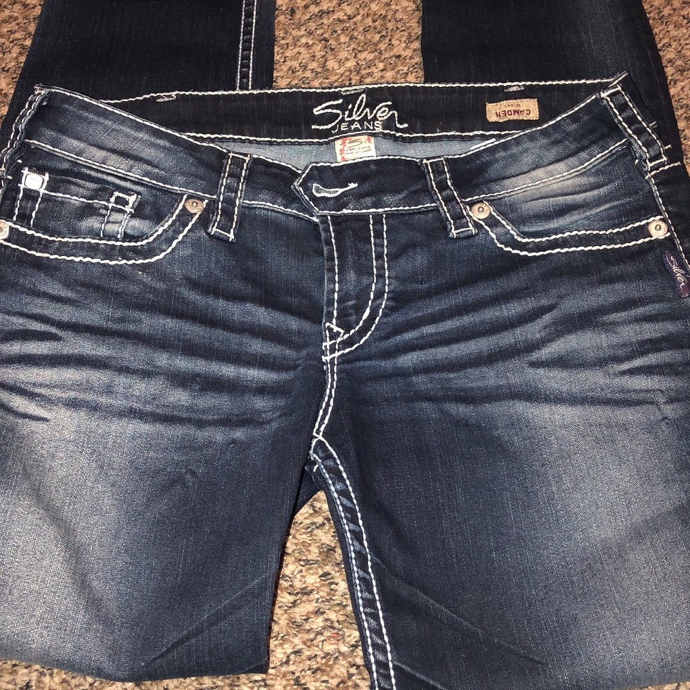 Skinny silver jeans!